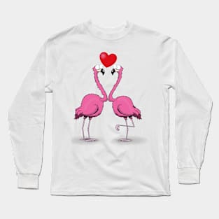 Love Flamingos Long Sleeve T-Shirt
